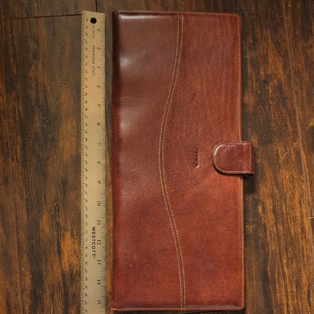 EUC Guidi Brown Leather Office Organizer